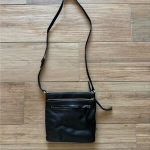 Nordstrom Black Crossbody Bag with Gold Accents